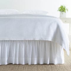 Classic Hemstitch Bed Skirt | White