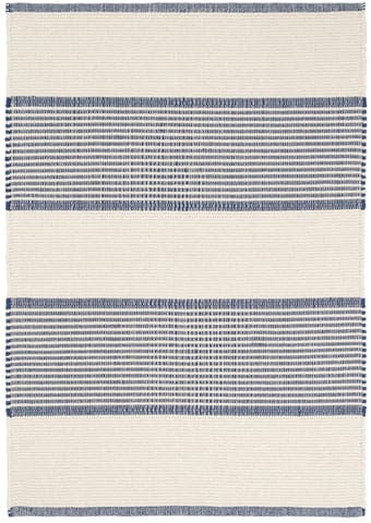 La Mirada Handwoven Cotton Rug | Navy