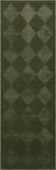 Isolated view of Green Runner Mynra Diamond Plush Textured Washable Rug, showcasing its design