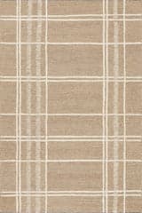 Isolated view of Brown Rectangle Nesta Plaid Wool Rug, showcasing its design