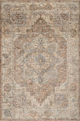 Isolated view of Brown Runner Meilin Traditional Vintage Floral Rug, showcasing its design