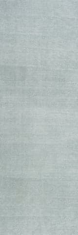 Isolated view of Light Blue Runner Washable Solid Shag Rug, showcasing its design