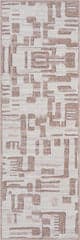 Isolated view of Ivory Runner Janatha Moroccan Abstract Washable Rug, showcasing its design