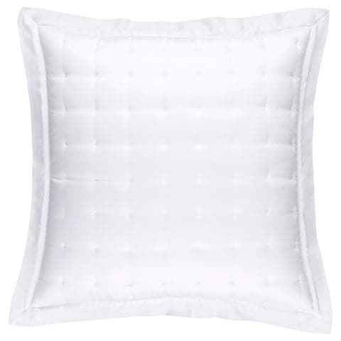 Silken Solid Puff Sham | White