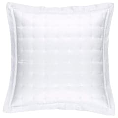 Silken Solid Puff Sham | White