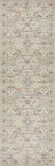 Isolated view of Beige Runner Alinae Floral Washable Rug, showcasing its design