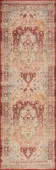 Isolated view of Red Runner Elarin Traditional Medallion Washable Rug, showcasing its design