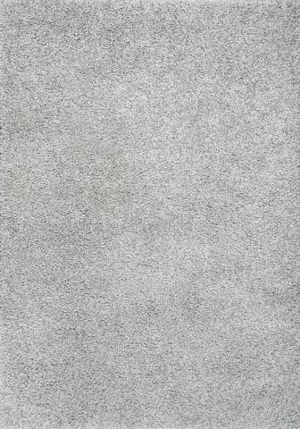 Isolated view of Grey Rectangle Ultra Shag Rug, showcasing its design