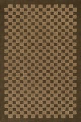 Linthea Modern Checkered Handmade Wool Rug | Brown