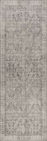 Isolated view of Grey Runner Fair Hills Antiqued Jute-Blend Rug, showcasing its design