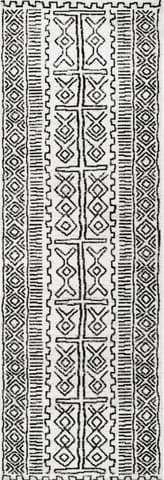 Isolated view of Grey Runner Aztec Legacy Rug, showcasing its design