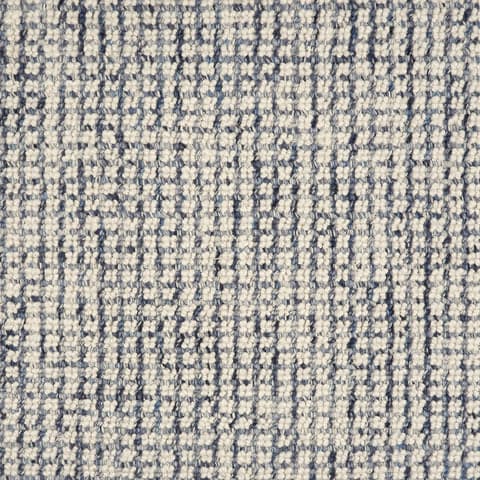Yadira Geometric Woven Wool Custom Rug Swatch | Blue
