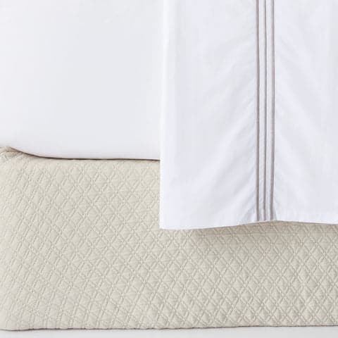 Diamond Matelasse Box Spring Cover | Ivory