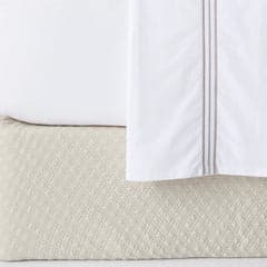 Diamond Matelasse Box Spring Cover | Ivory