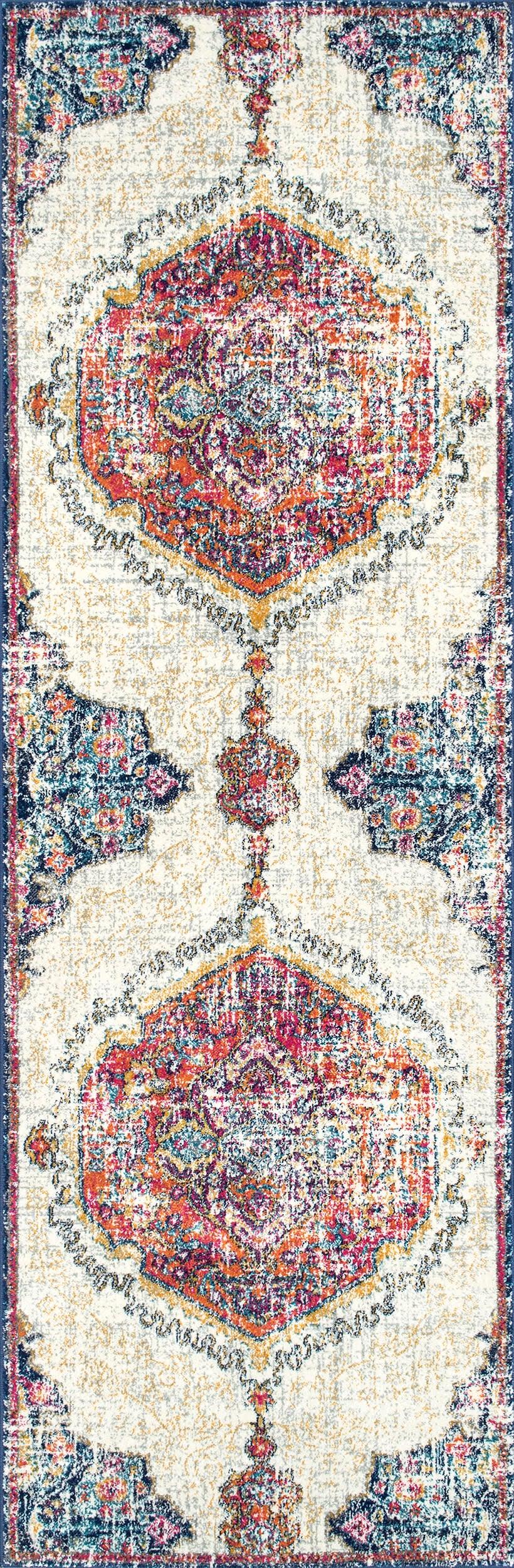 Frilly Corinthian Medallion Rug | Multicolor