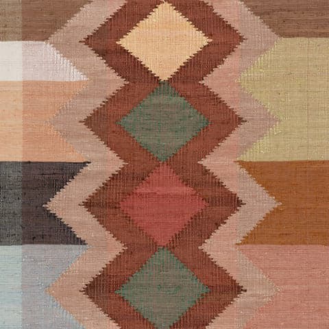 Solmira Southwestern Handmade Cotton Rug Swatch | Multicolor