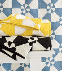 Sunny Side Quilted Sham | Black