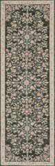 Isolated view of Green Runner Lunaven Traditional Floral Indoor/Outdoor Rug, showcasing its design