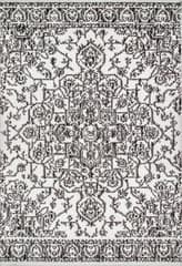 Isolated view of Grey Rectangle Rosette Medallion Rug, showcasing its design