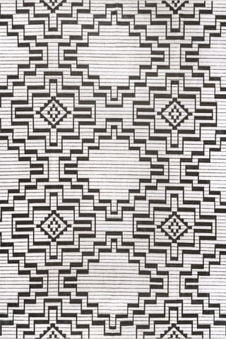 Isolated view of Charcoal Rectangle Christie Washable Modern Rug, showcasing its design