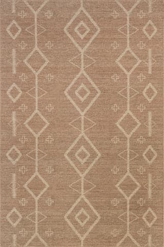Isolated view of Brown Rectangle Jamima Easy-Jute Washable Southwestern Rug, showcasing its design