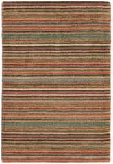 Brindle Stripe Hand Loom Knotted Wool Rug | Spice