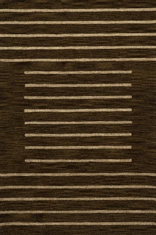 Isolated view of Brown Rectangle Solena Bohemian Geometric Wool Rug, showcasing its design