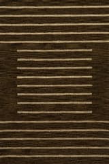 Isolated view of Brown Rectangle Solena Bohemian Geometric Wool Rug, showcasing its design