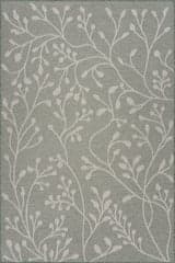 Isolated view of Green Rectangle Sablea Modern Floral Indoor/Outdoor Rug, showcasing its design