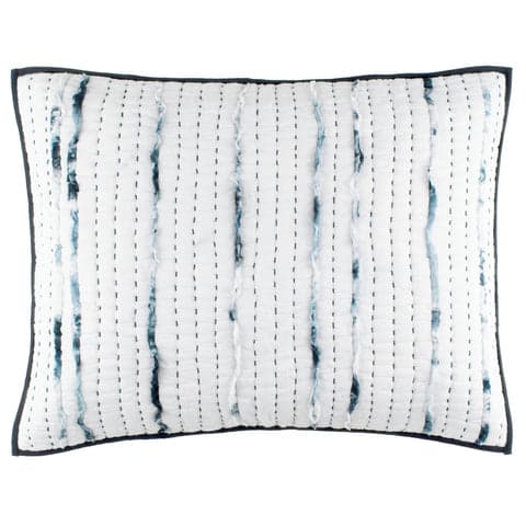 Draftsman Quilted Sham | Blue