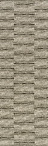 Isolated view of Olive Runner Mateo Striped Wool Cozy Rug by Nate Berkus, showcasing its design