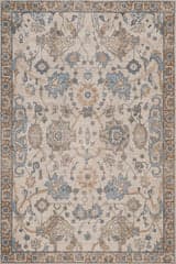 Isolated view of Ivory Rectangle Tavi Hand Loomed Wool Rug, showcasing its design