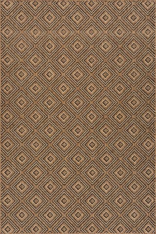 Isolated view of Grey Rectangle Marouise Modern Diamond Indoor/Outdoor Rug, showcasing its design