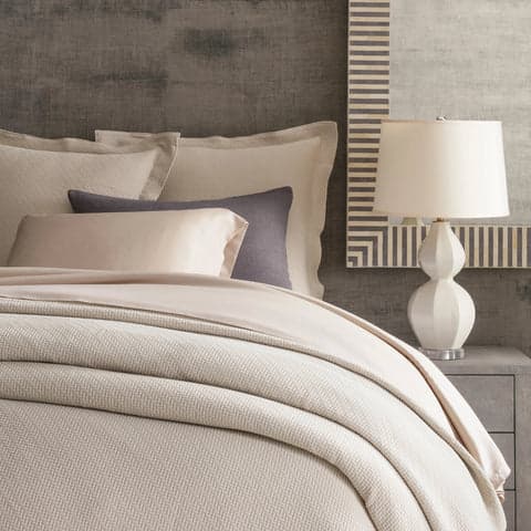 Interlaken Matelasse Coverlet | Sand