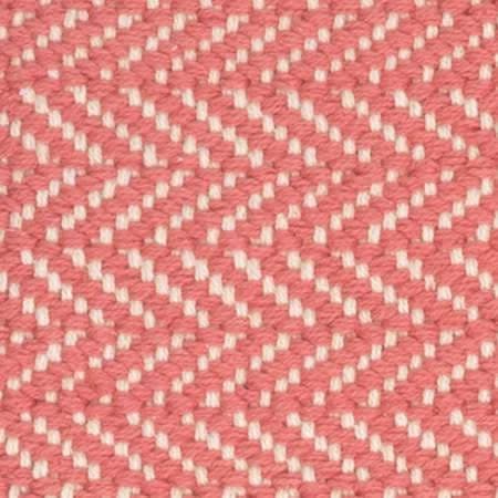 Herringbone Handwoven Cotton Rug Swatch | Coral