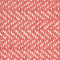 Herringbone Handwoven Cotton Rug Swatch | Coral