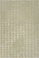 Isolated view of Light Green Rectangle Spring Lake Plush Textured Washable Rug, showcasing its design