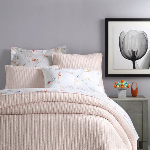 Boyfriend Matelasse Coverlet | Slipper Pink