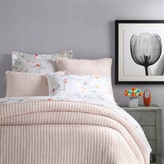 Boyfriend Matelasse Coverlet | Slipper Pink