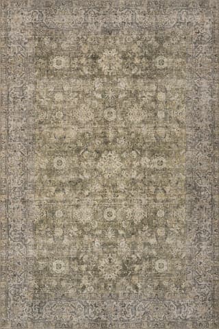 Isolated view of Green Rectangle Westfield Antiqued Jute-Blend Rug, showcasing its design