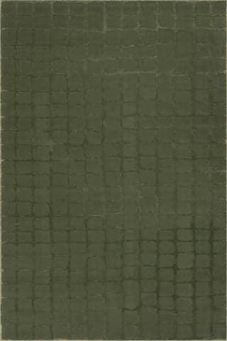Isolated view of Green Rectangle Spring Lake Plush Textured Washable Rug, showcasing its design