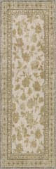 Isolated view of Olive Green Runner Botanica Hand-Tufted Botanical Wool-Blend Rug, showcasing its design
