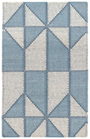 Ojai Hand Loom Knotted Cotton Rug | Blue