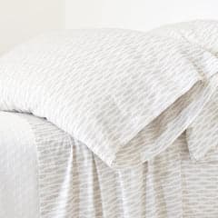 Feather Ogee Sheet Set | Dove Grey