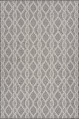 Isolated view of Grey Rectangle Paletta Modern Coastal Indoor/Outdoor Rug, showcasing its design
