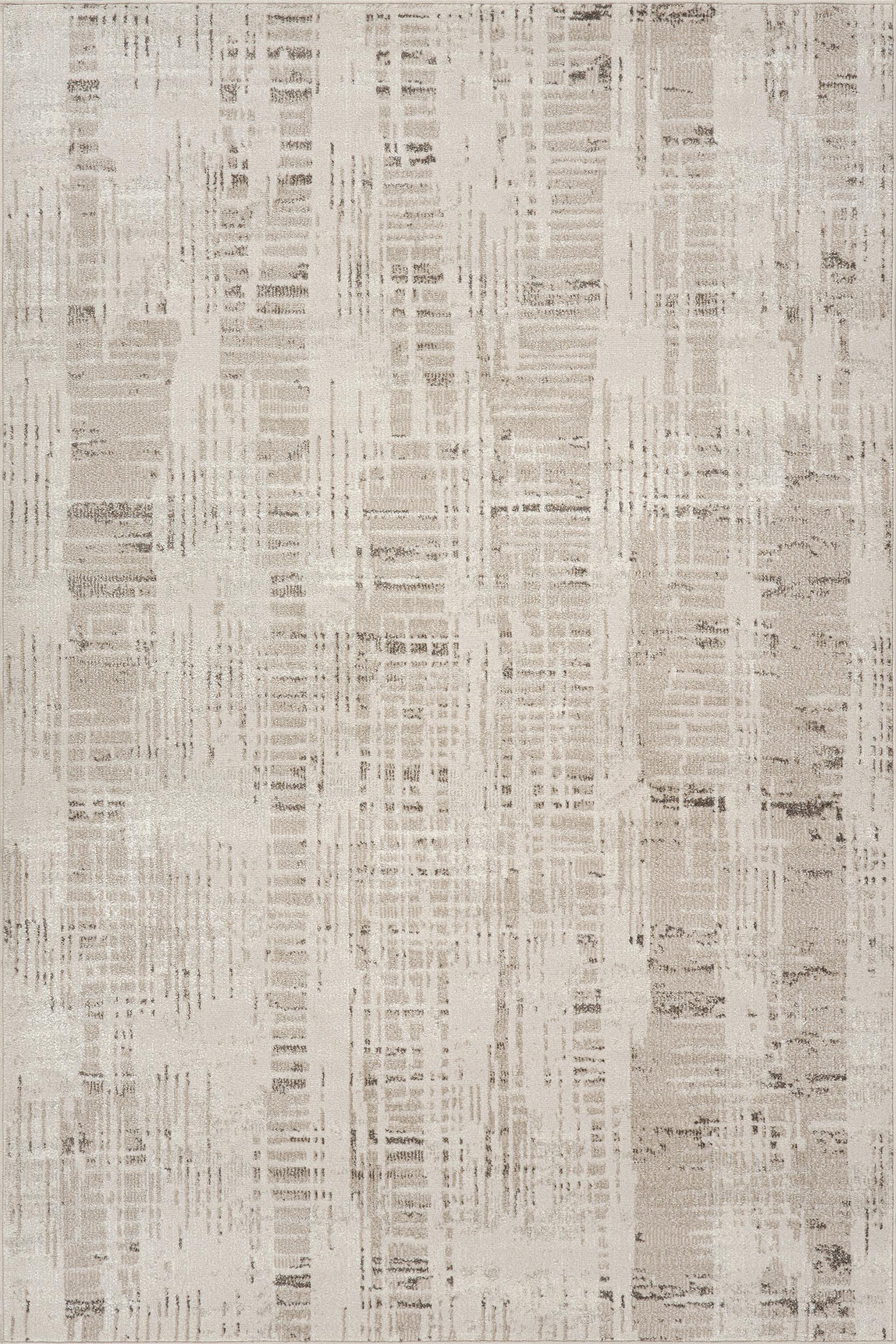 Bircha Rustic Abstract Washable Rug | Beige