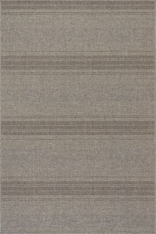 Isolated view of Brown Rectangle Veya Modern Striped Indoor/Outdoor Rug, showcasing its design
