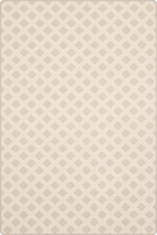 Isolated view of Beige Rectangle Swift Trellis Custom Rug, showcasing its design