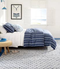 Driftwood Stripe Sham | Denim