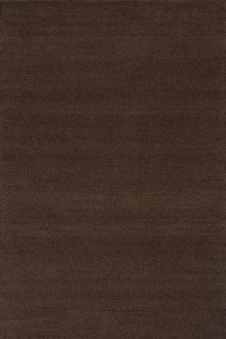 Isolated view of Dark Brown Rectangle Hollis Solid Wool Cozy Rug, showcasing its design
